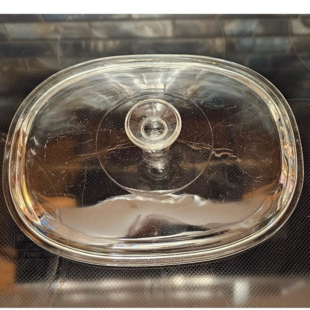 Pyrex Clear Glass Oval Replacement Lid DC1.5C‎ 22 1.5 Quart Casserole Dish Cover
